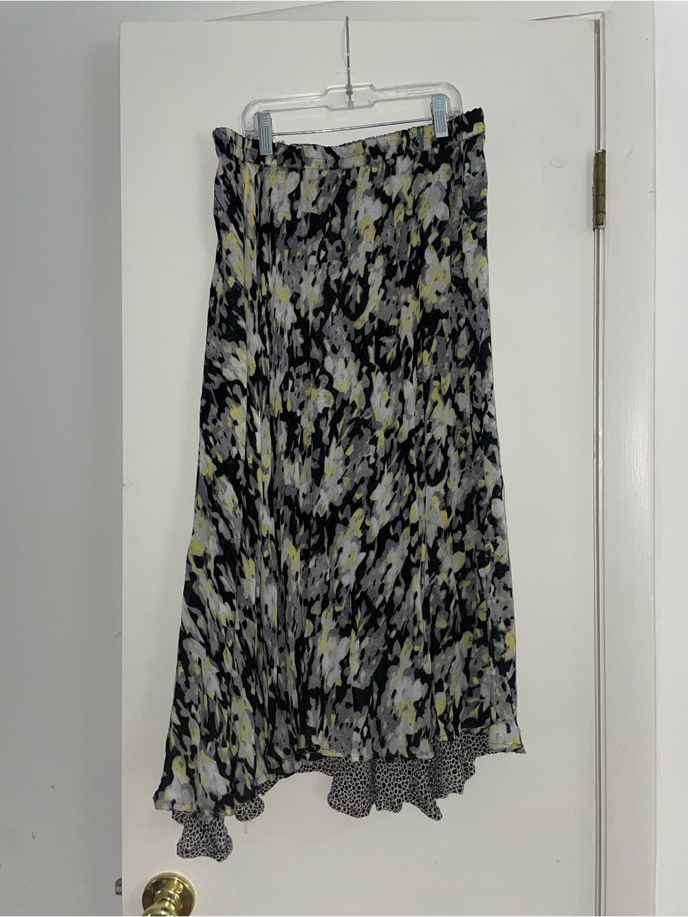 Coldwater Creek whimsy fairy maxi floral reversible asymmetrical skirt